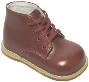 LEATHER BABY WALKING SHOES (0441501-3) BURGANDY